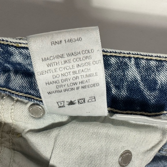 AMO Distressed Jeans DENIM WANDER WILLA SLIM FLARE JEANS FREE PEOPLE SZ 24 - Picture 13 of 16